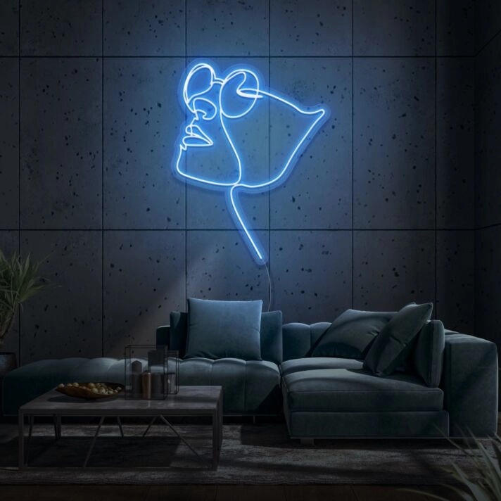 Face With Glasses LED Sign