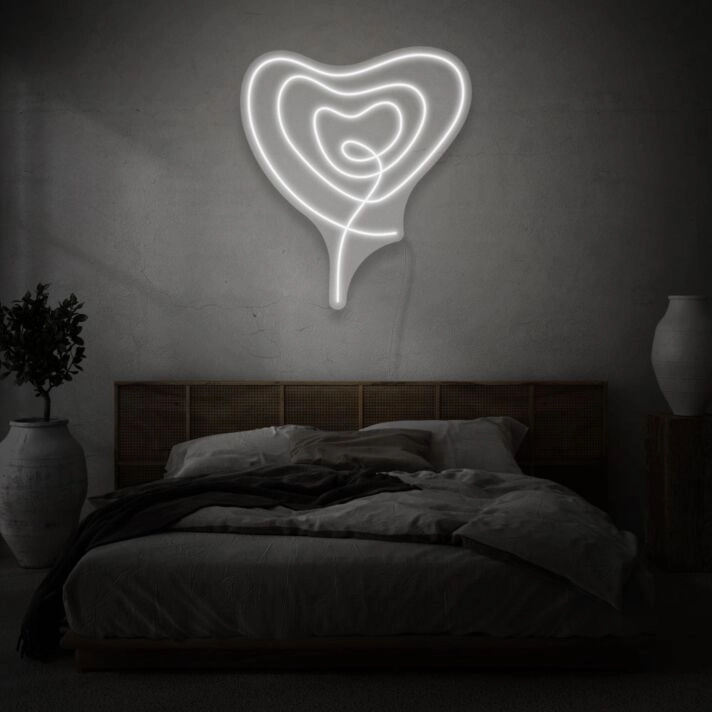 Doodle heart LED neon sign