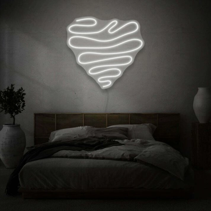 Squiggle Heart LED Neon Sign