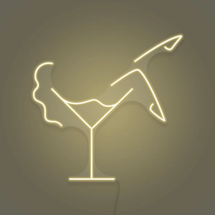 Martini Glass LED Neon Sign