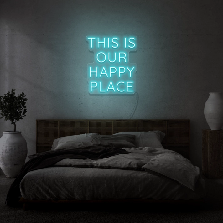This is Our Happy Place LED Light Sign