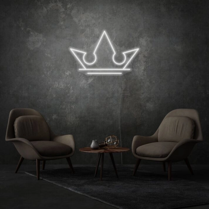 Royal Crown Neon Elegance and Regal Charm