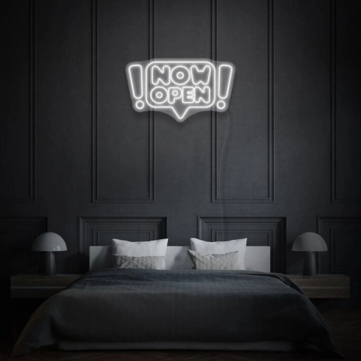 Customize Now Open Neon Writing in Comic Cloud Playful and Inviting