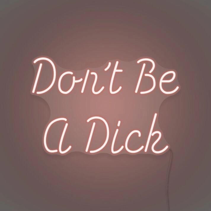 Don't be a Dick Neon Humor and Straight Talk
