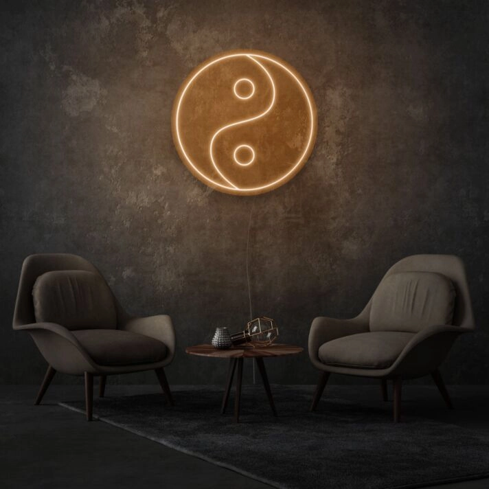 Yin Yang Neon Balance and Harmony