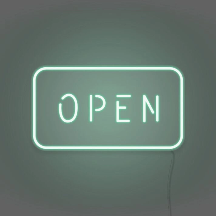 Customize Open Neon Sign Inviting and Accessible