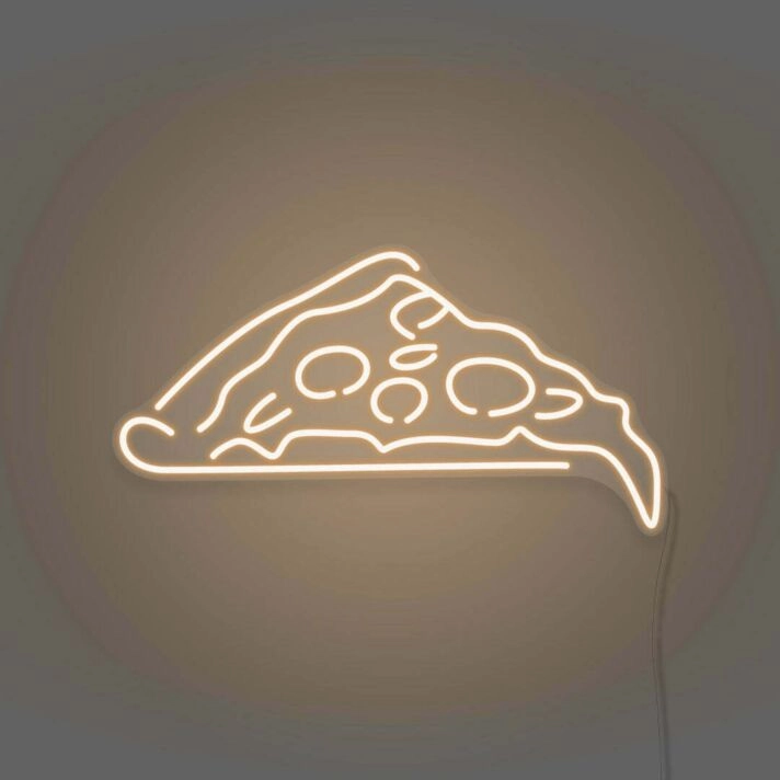 Pizza Slice Neon Celebrating a Slice of Joy