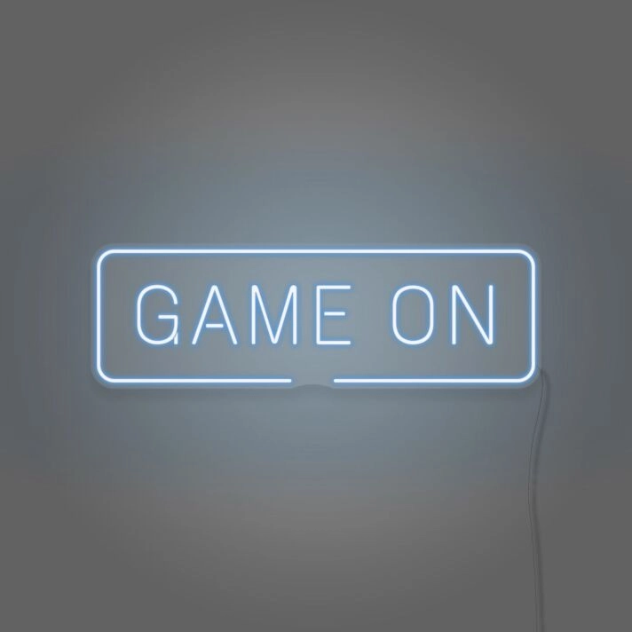 Game On Neon Ready for Challenge and Play