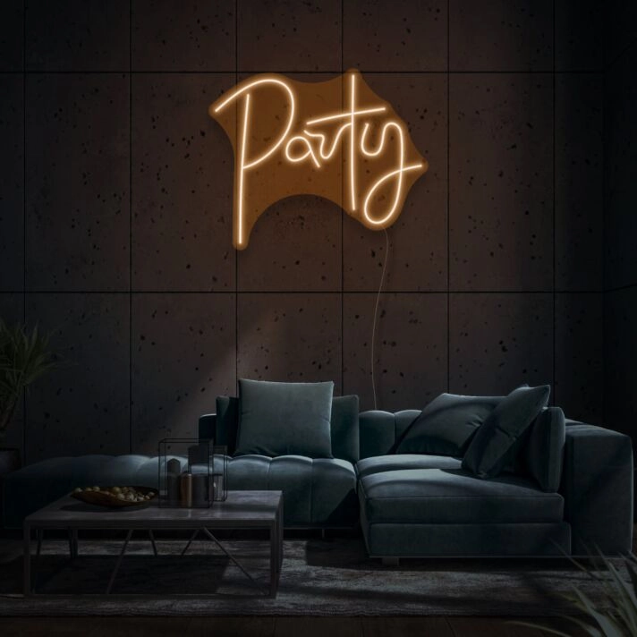 Party Neon Lettering Fun and Festive Atmosphere