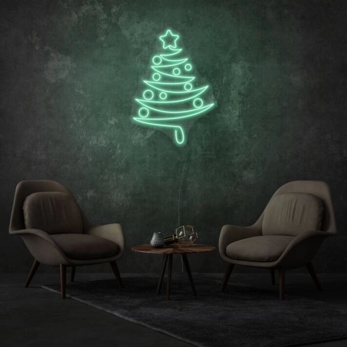 Christmas Tree Neon Celebrating Festive Joy and Tradition