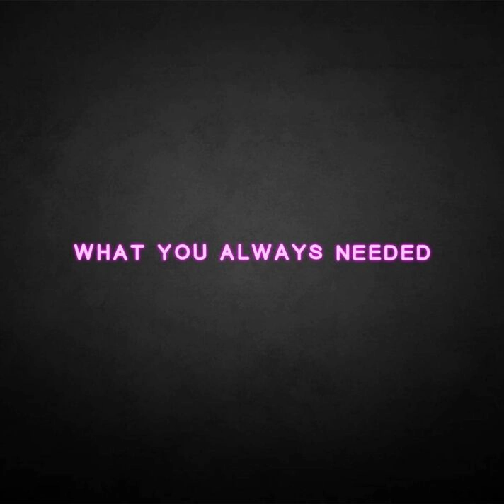 What you always needed neon sign