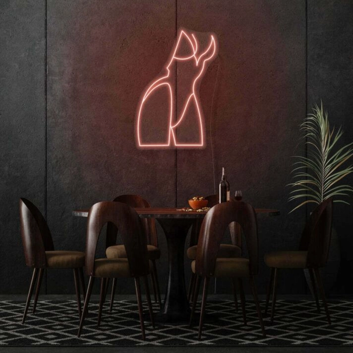 Sexy Girl Body Neon Art Alluring and Seductive