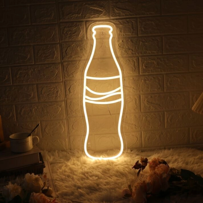 Coca Cola Bottle Neon Light Iconic Brand Glowing