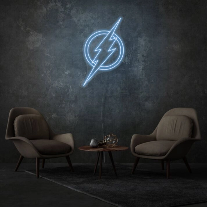 Superhero Neon Sign Celebrating Iconic Characters and Virtues