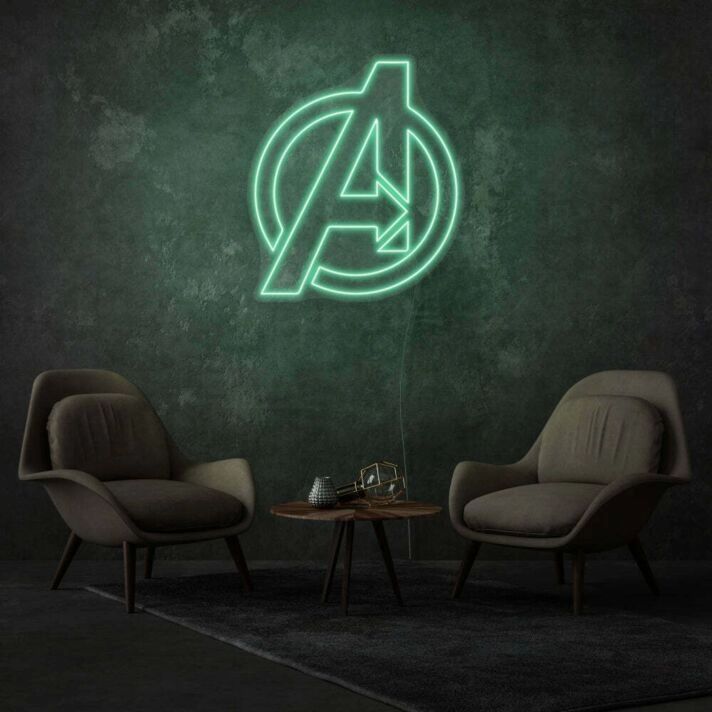 Avengers Neon Light Superheroes Assembled in Radiance