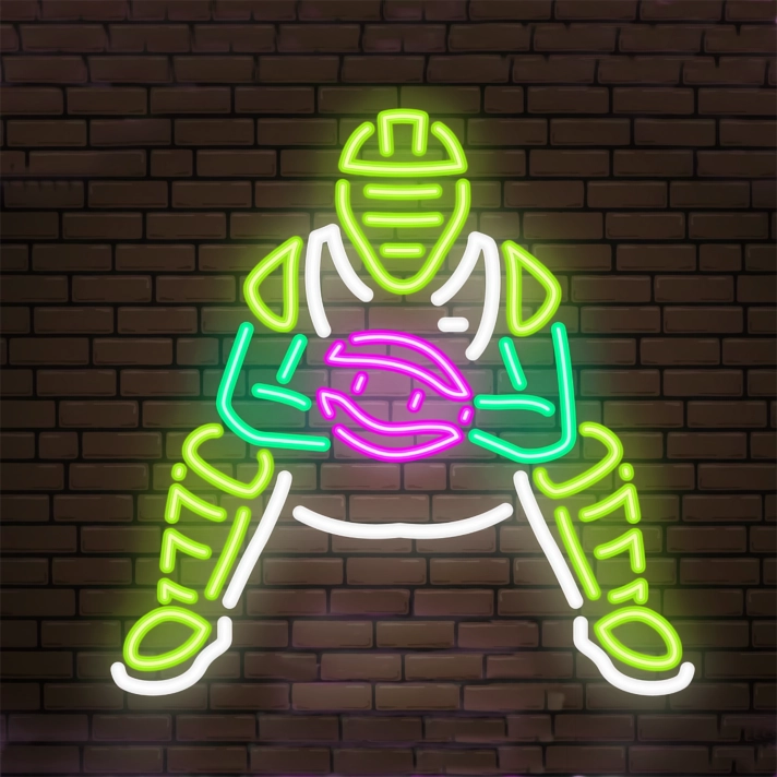 Catch the Spirit American Football Home Neon Sign
