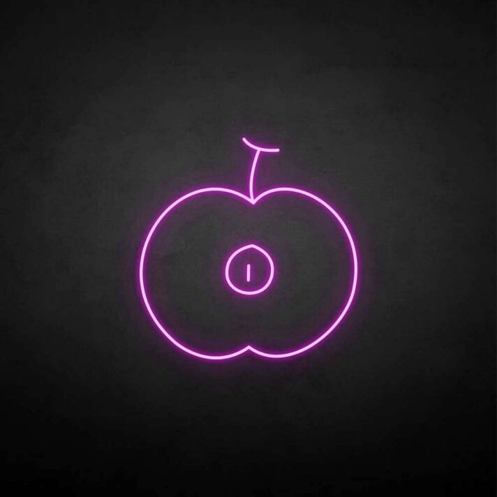 'Half of the aaple' neon sign