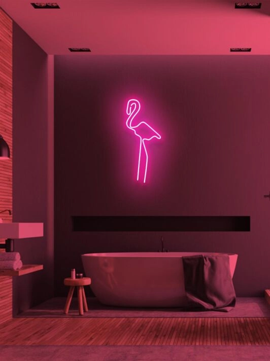 Flamingo Neon Light Standout Elegance and Tropical Flair