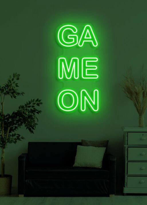 Game On Neon Exciting Call to Action for Gamers Ready to Play
