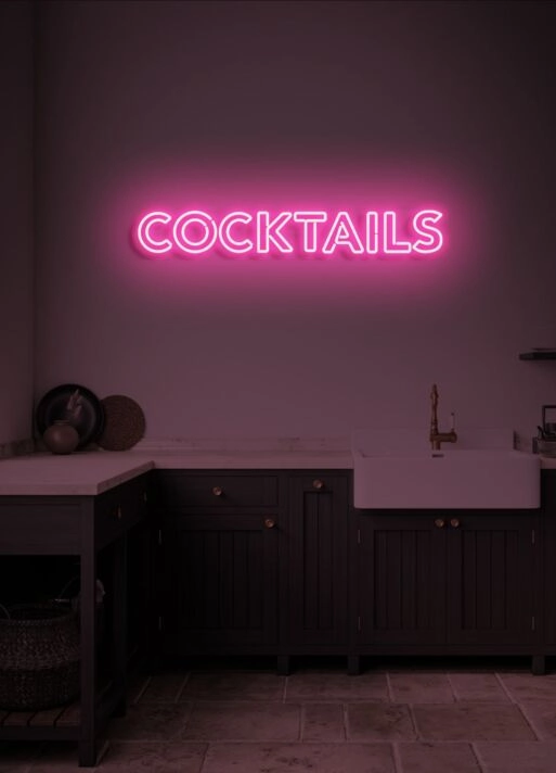 Cocktails Neon Vibrant and Inviting, Ideal for Bars and Nightlife