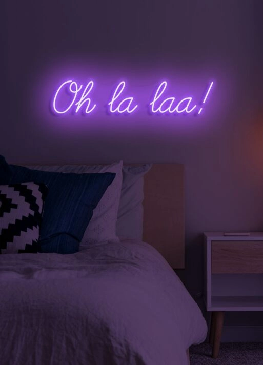 Oh la la Neon Flirtatious Charm and Allure