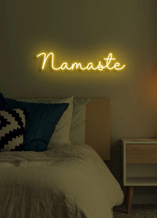 Namaste Neon Peace and Harmony in Light
