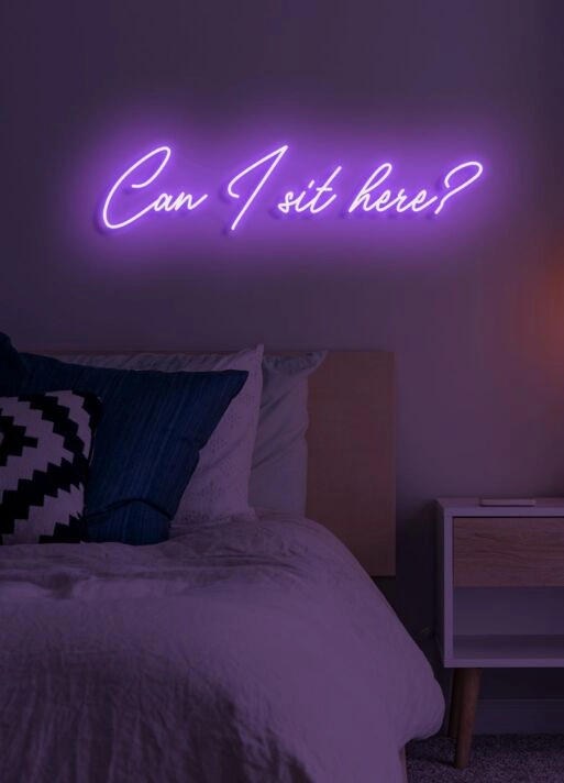 Can I sit here Neon Invitation to Join and Relax