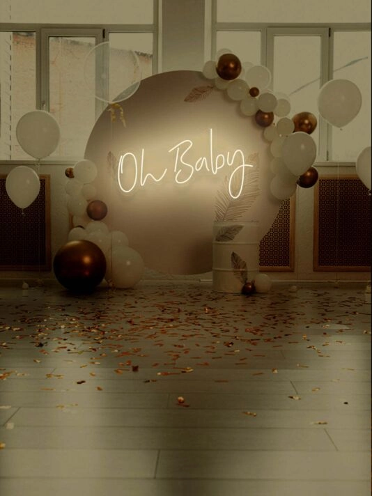 Oh Baby Neon Excitement for New Beginnings