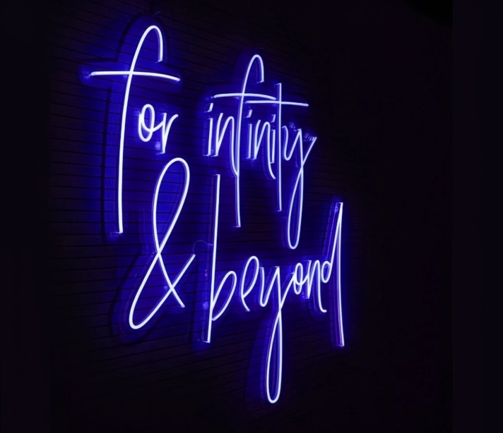 A neon sign for infinity and beyond