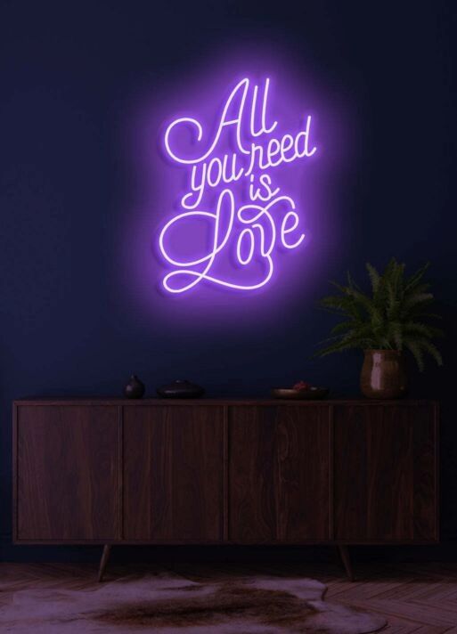 All you need is love Neon Symphony of the Heart
