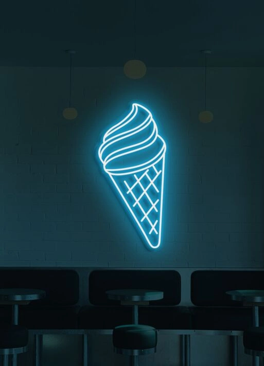 Ice Cream Neon Swirls of Cool Delight