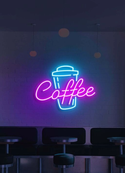 Customize Coffee Fuel Your Day with Invigorating Neon Sign