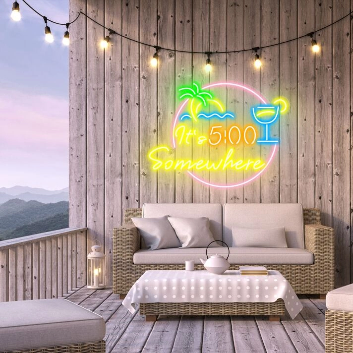 It's 5:00 Somewhere Relaxing Neon for Chill Zones