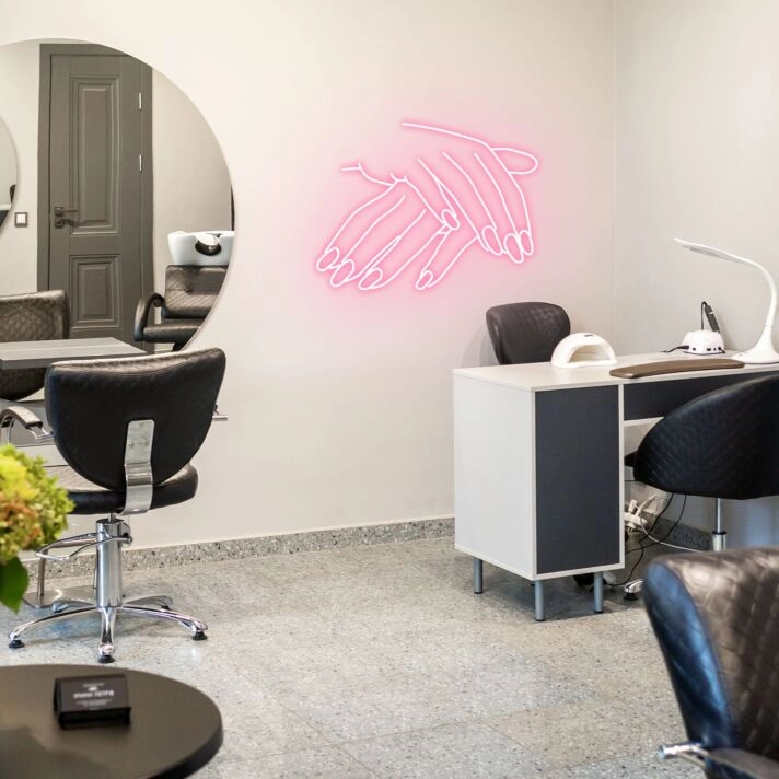 Elegant Hand Beautify Your Space with Graceful Neon