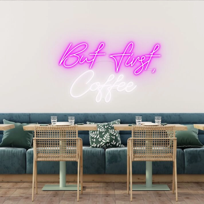 But First Coffee Prioritize Your Pleasure with Neon Sign