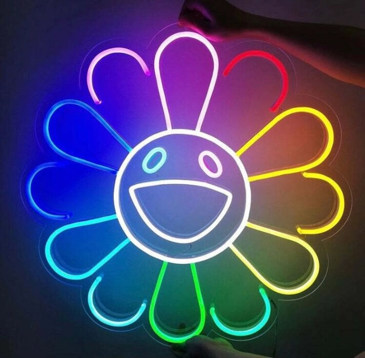Sunflower Brighten Your Space with Floral Neon