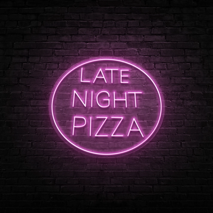 Late Night Pizza Perfect Neon Accent for Late Night Snacks