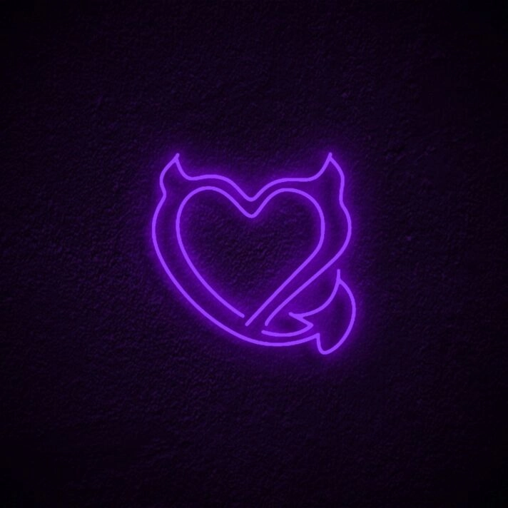 Devil Heart Show Your Rebellious Side with Neon Sign