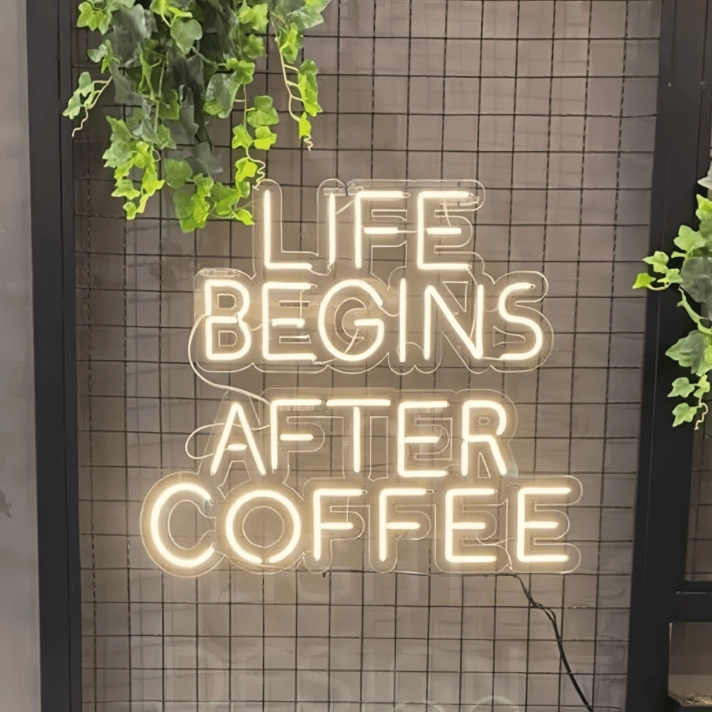 Life Begins After Coffee Neon Sign: Energize Your Mornings