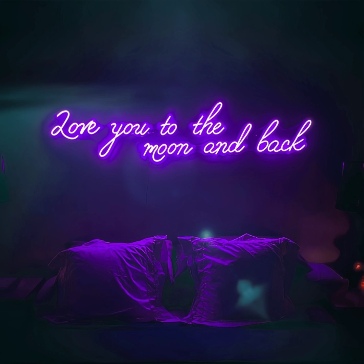 Love You to The Moon and Back Neon Sign: Illuminate Your Infinite Affection