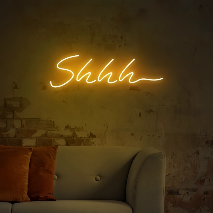 Shhh... Neon Sign: Adding a Touch of Mystery to Your Space!