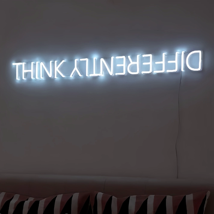 Think Differently: Illuminate Your Mind with Neon Brilliance