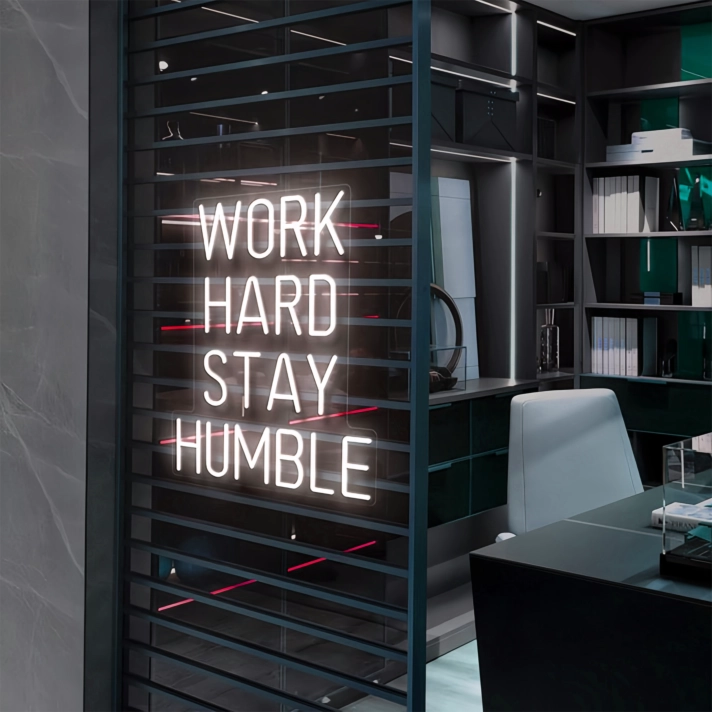 Work Hard Stay Humble : Illuminate Your Space with Neon Royalty