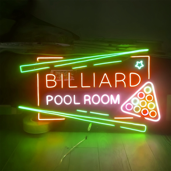 Customize Billard Pool Room: Illuminate Your Space with Neon Entertainment