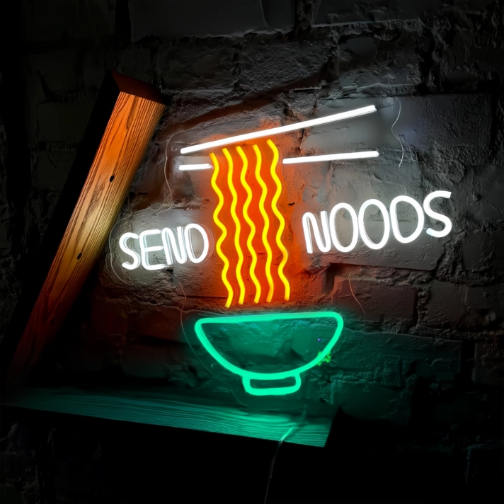 Customize Send Noods: Illuminate Your Space with Neon Humor