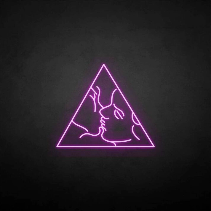 'FACE IN TRIANGLE' neon sign