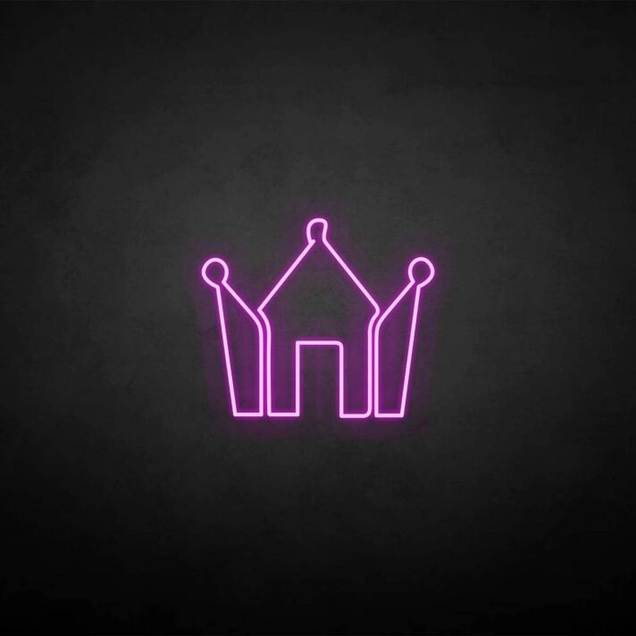 Crown with diamond' neon sign