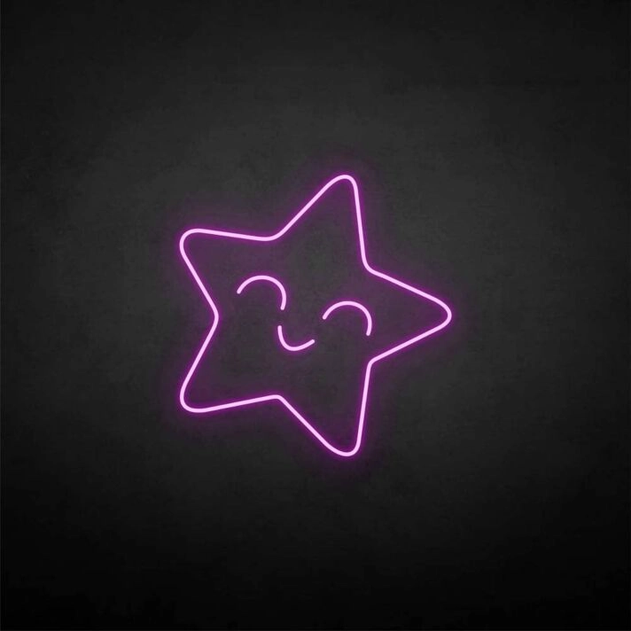 'Smile a star' neon sign