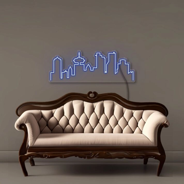 Vancouver Cityscape Neon Signs