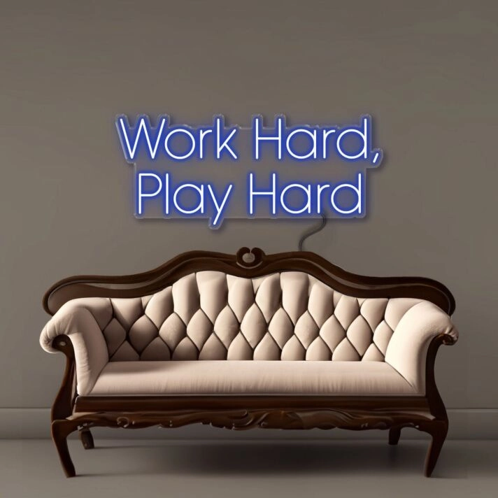 Work Hard Play Hard Led Neon Signs